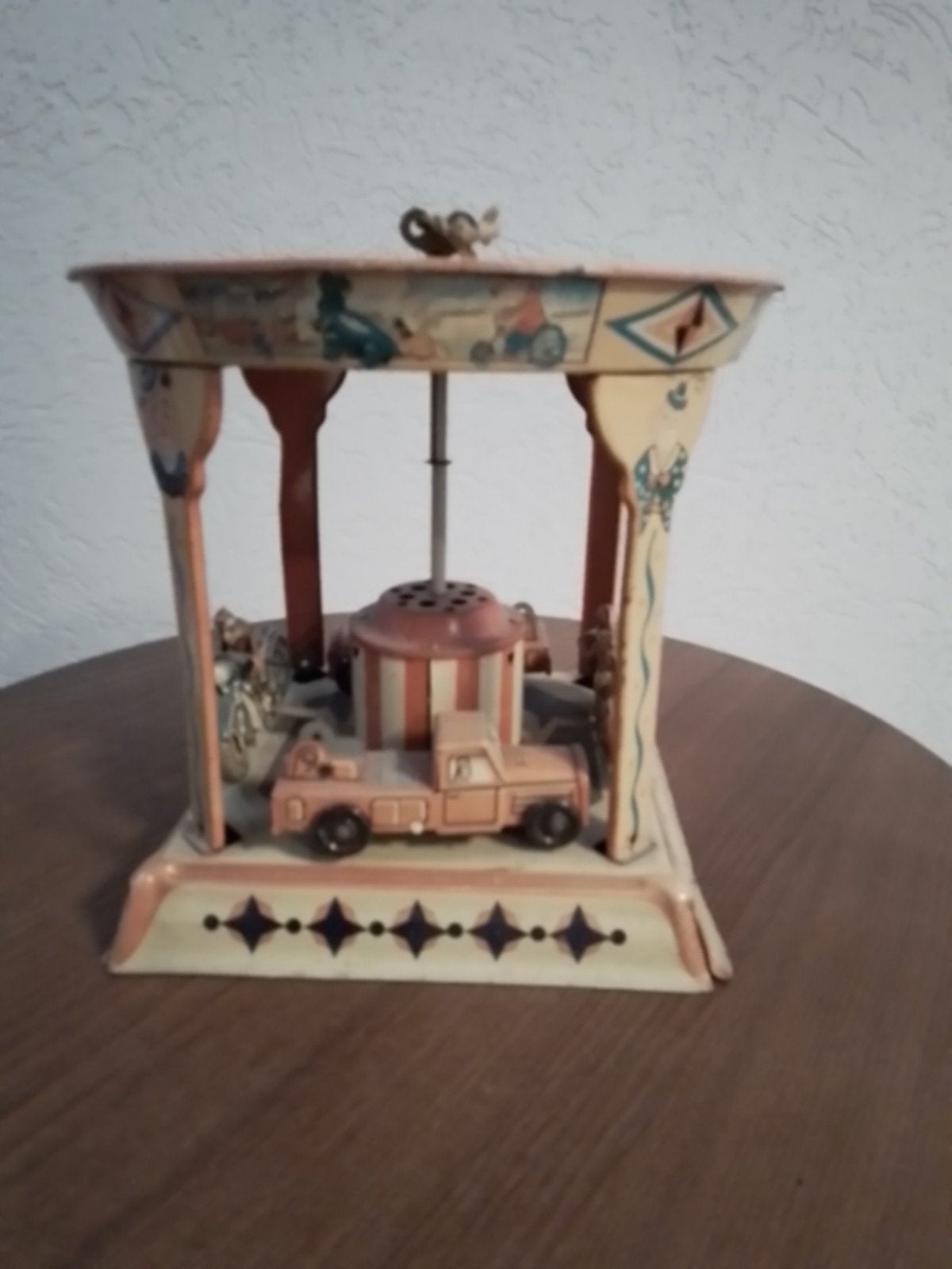Vintage Carrousel Muziekdoos met Voertuigen, Ophalen of Verzenden