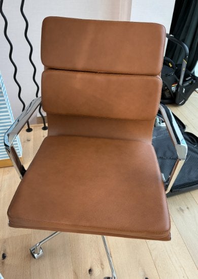 Cavel CD 217 Softpad Bureaustoel Cognac Leer, Huis en Inrichting, Ophalen of Verzenden, Zo goed als nieuw, Bruin, Bureaustoel