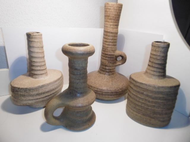 Prachtige set, 4 stuks,  vintage fat lava Vest Keramiek ., Antiek en Kunst, Ophalen of Verzenden
