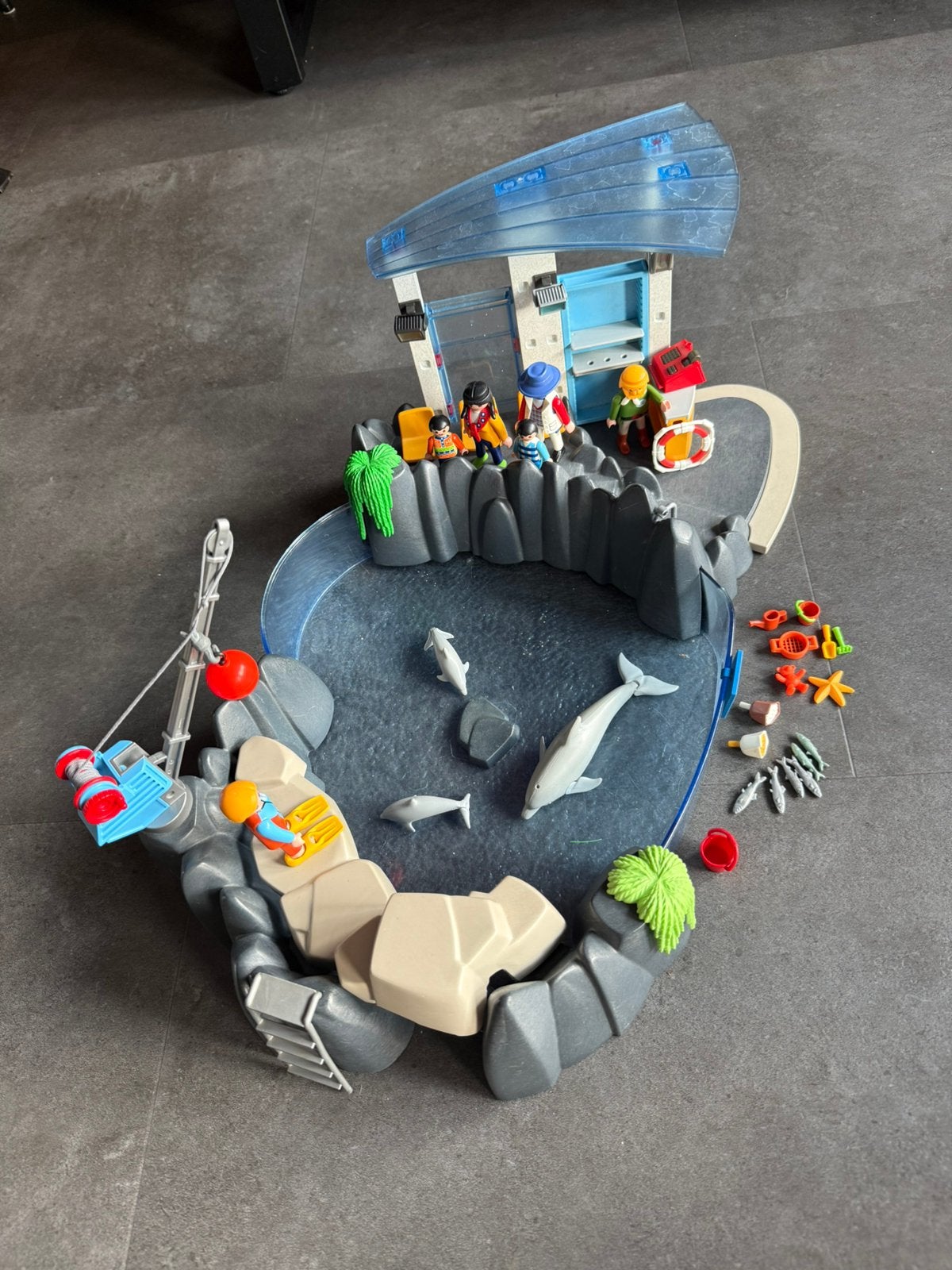 Playmobil dolfinarium met extra’s en boekje, Ophalen of Verzenden, Zo goed als nieuw