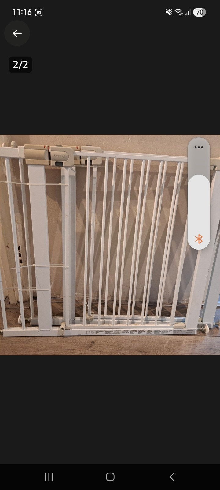 traphekje 73-87cm met verlengstuk, Ophalen, Gebruikt, Klemhekje, Metaal of IJzer