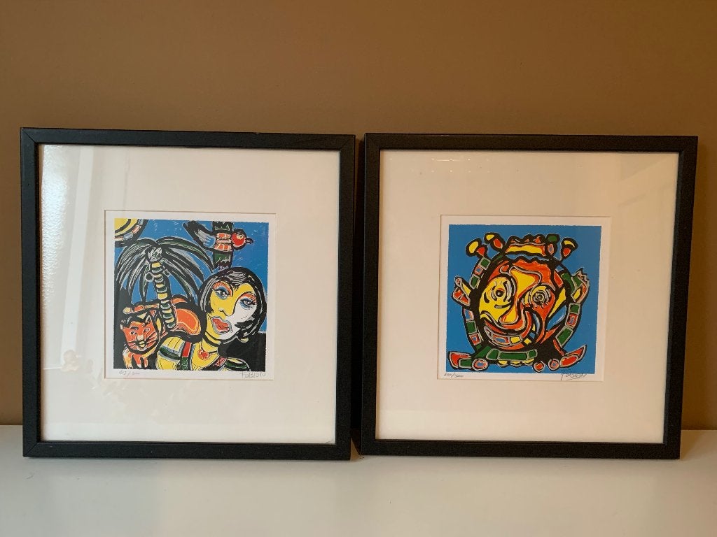 2 originele zeefdrukken van Fabian Art, Antiek en Kunst, Ophalen, Origineel werk