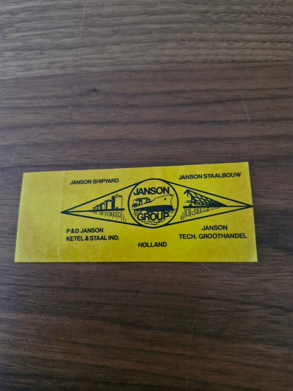 10951 Vintage Janson Group Sticker - Holland, Ophalen of Verzenden, Gebruikt, Bedrijf of Vereniging