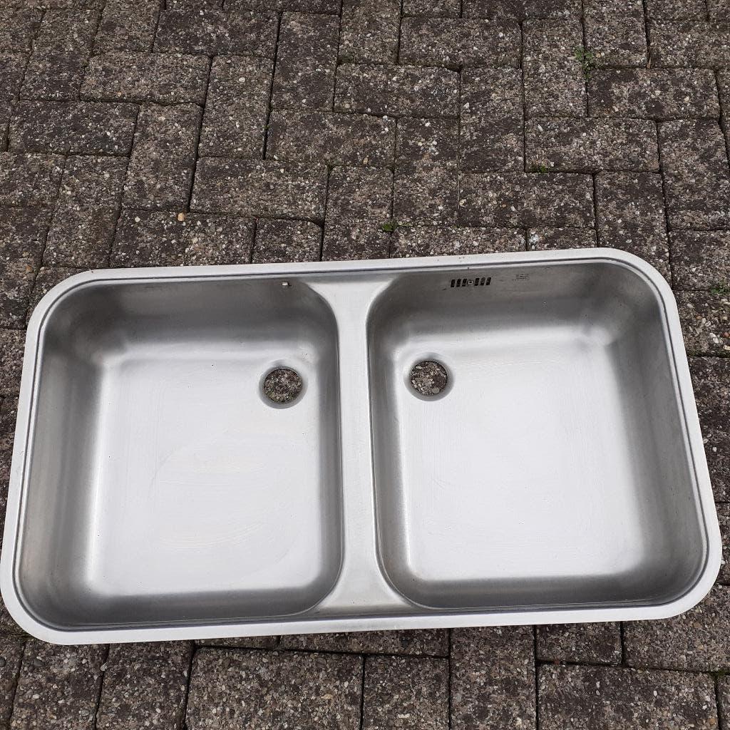 2 spoelbakken, Ophalen, Gebruikt, 50 tot 100 cm, Minder dan 100 cm
