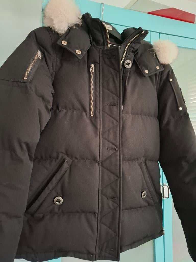 Moose knuckles jas, maat m, zwart, Kleding | Dames, Jassen | Winter, Ophalen of Verzenden, Zo goed als nieuw