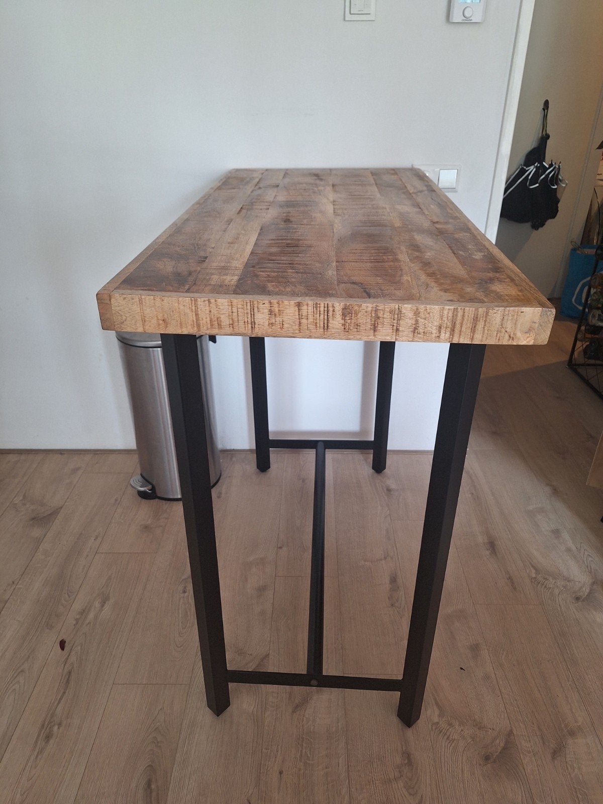 Hoge tafel / bartafel in goede staat, Ophalen, Gebruikt, 100 tot 150 cm, 50 tot 100 cm
