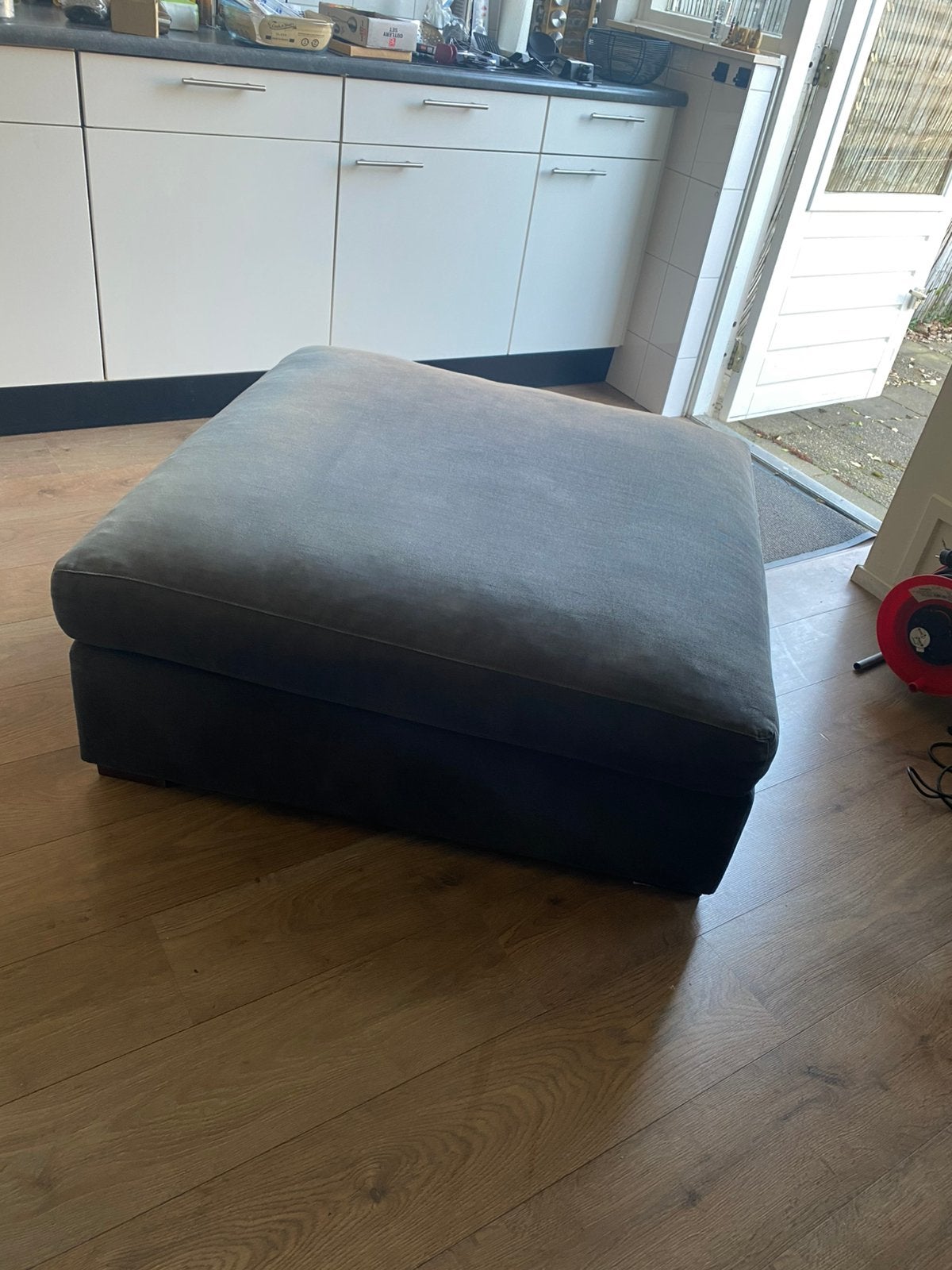 Bank voetdeel poef, Ophalen, Gebruikt, Vierkant, 125 cm of meer