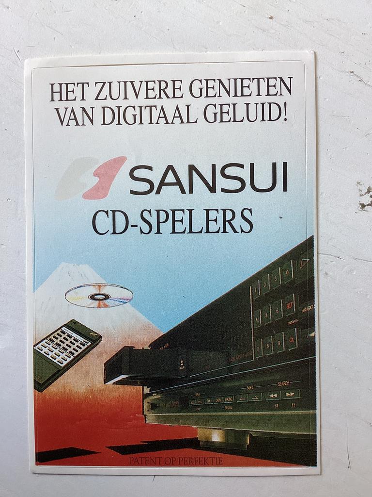 Sticker Sansui cd spelers, Verzenden, Zo goed als nieuw, Merk