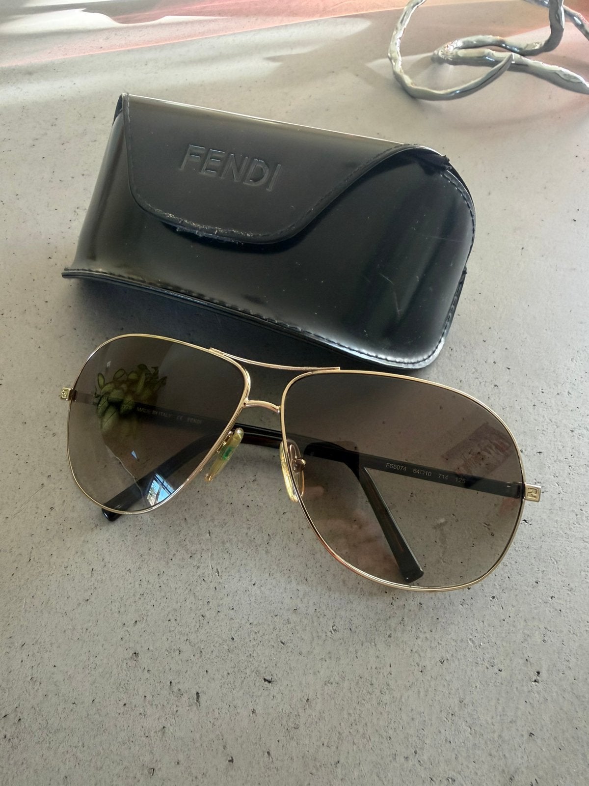 Super gave Authentieke Fendi Aviator model, Stoer Vintage!, Overige merken, Zonnebril, Bruin, Ophalen of Verzenden