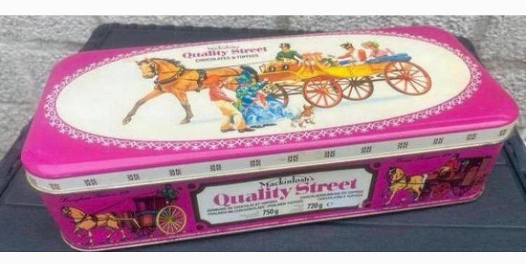 Rechthoekig blik van Quality Street. Afm. 26x11x6,5 cm. (1), Ophalen of Verzenden, Gebruikt, Overige, Overige merken