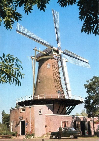 (ZH189) Ansichtkaart Geervliet Bernisse molen 1974, Ophalen of Verzenden, 1960 tot 1980, Ongelopen, Zuid-Holland