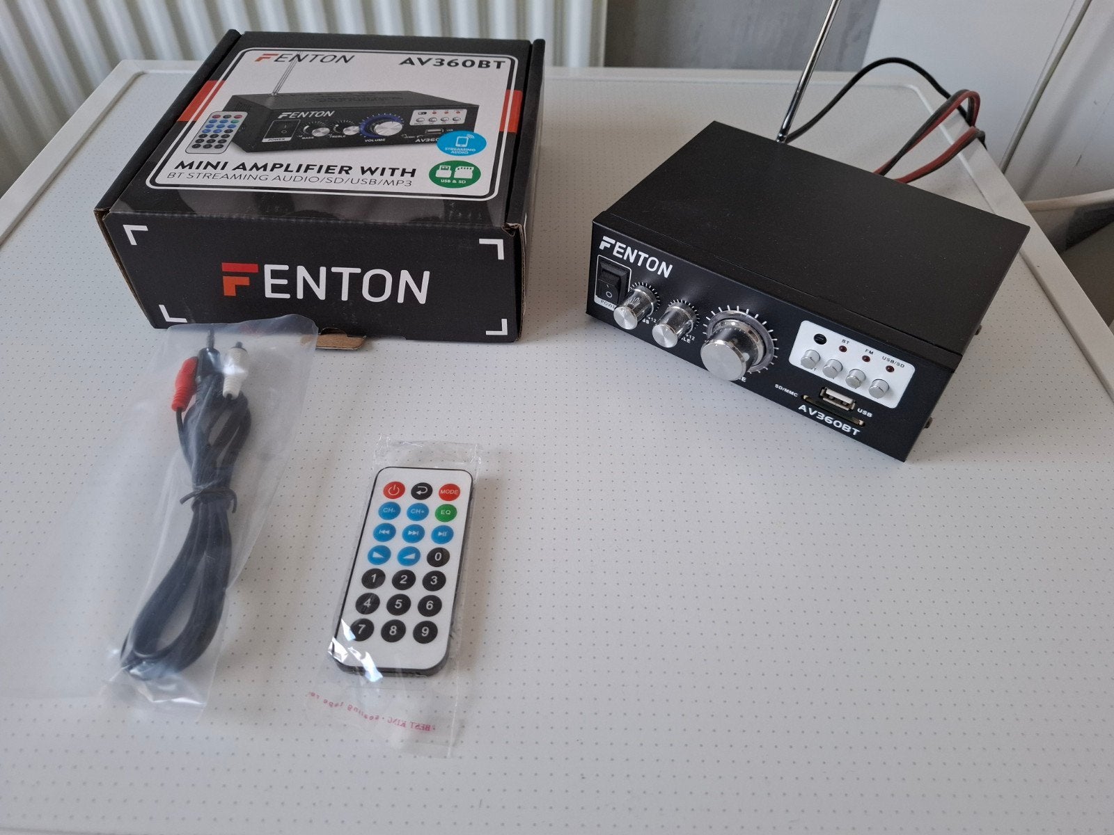Fenton AV360BT versterker bluetooth, Ophalen, Zo goed als nieuw, 120 watt of meer, Overige merken