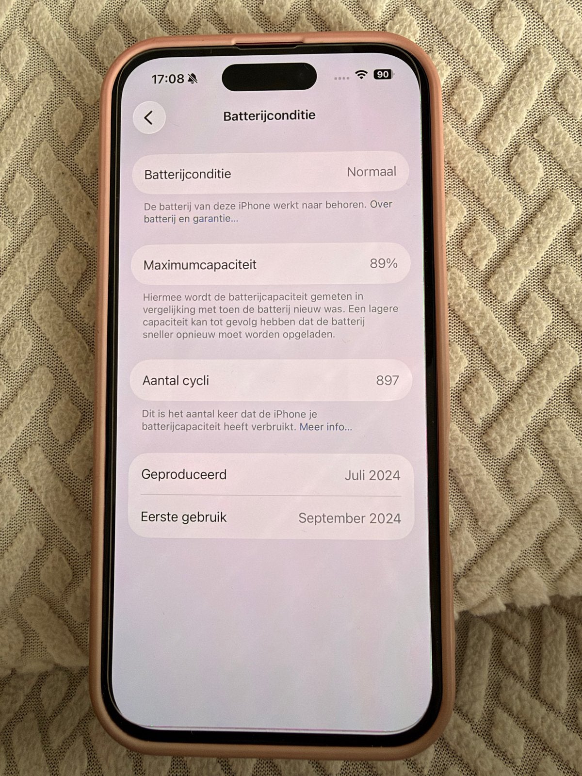 iPhone 16 Roze 128GB - Krasvrij met beschermlaagje