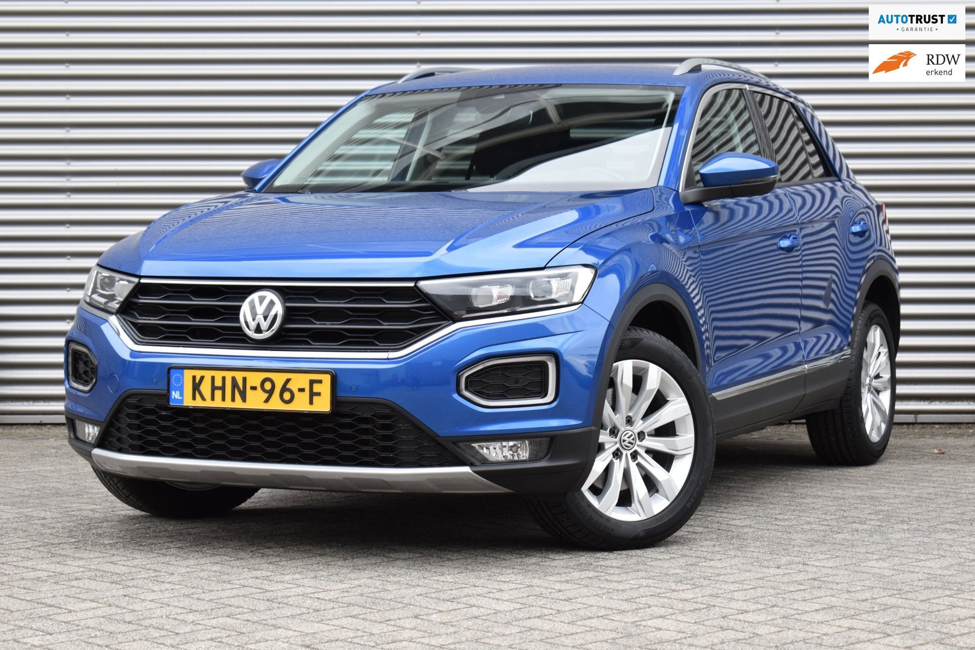 Volkswagen T-Roc 1.5 TSI 150-PK DSG Sport, Airco, Ecc, Cruis, Auto's, Volkswagen, Stof, Zwart, 150 pk, Blauw