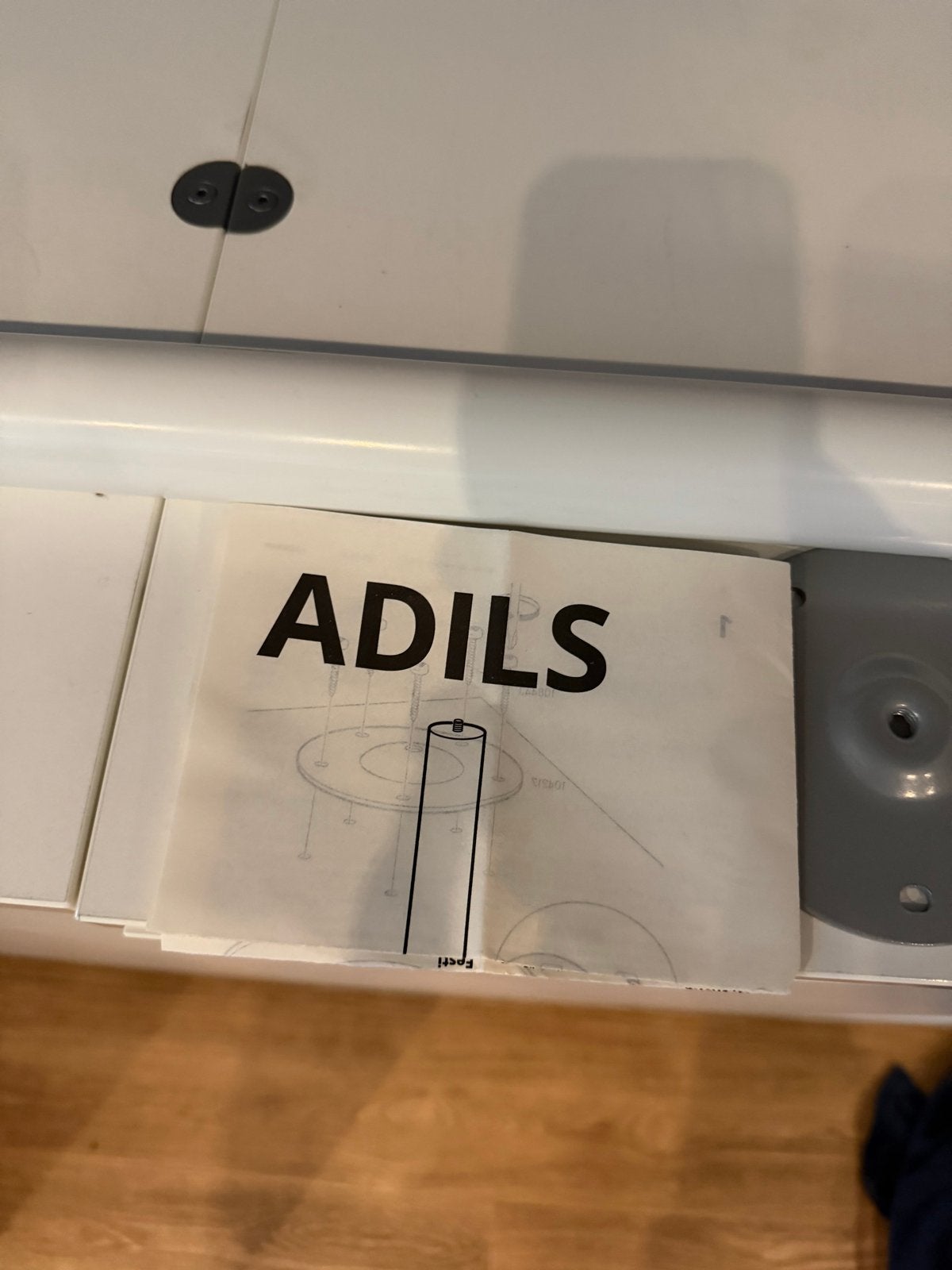 IKEA ADILS Tafelpoot Wit - nieuw, Huis en Inrichting, Tafelonderdelen, Nieuw, Tafelpoot, 50 tot 100 cm, Minder dan 50 cm, Overige vormen