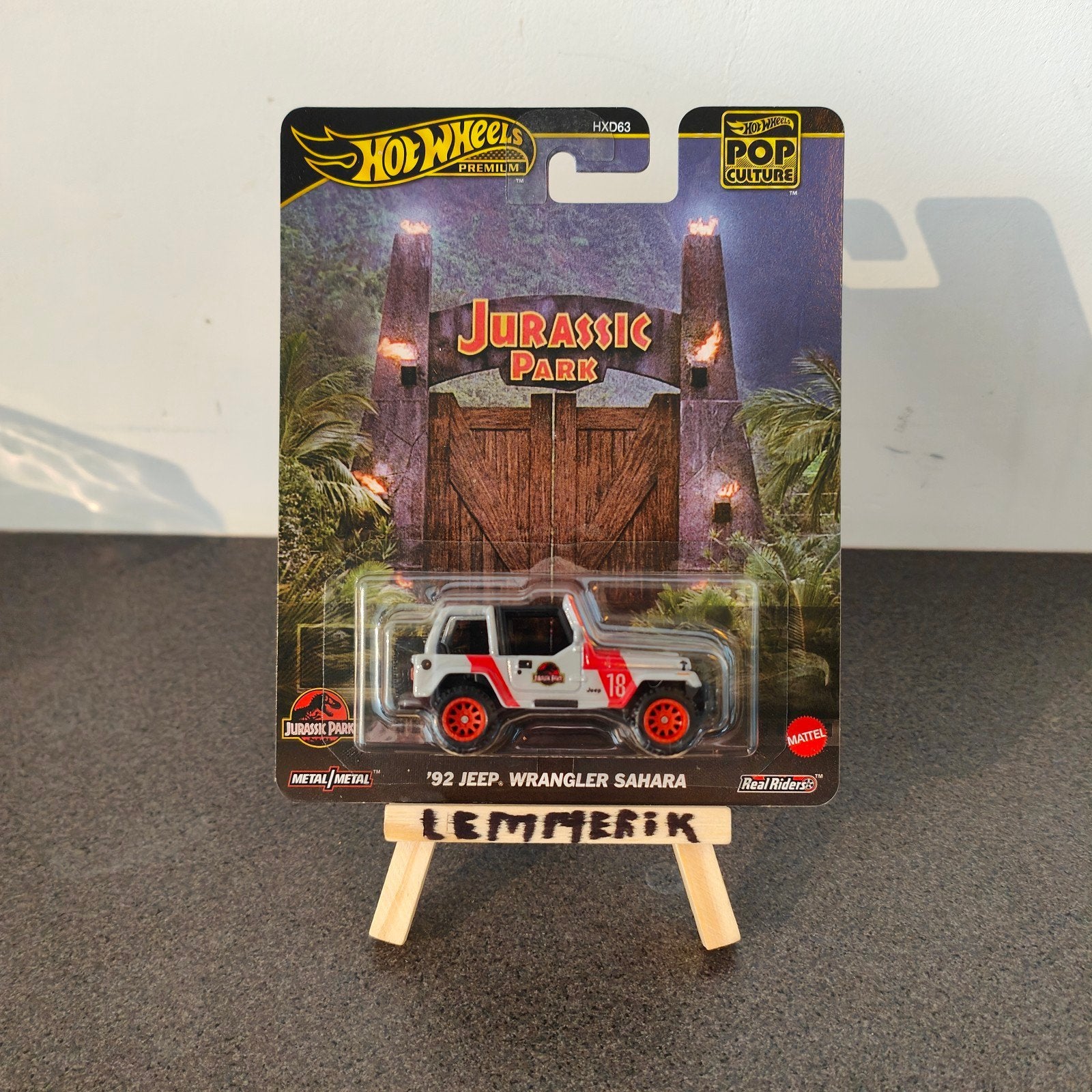 Hot Wheels Premium '92 Jeep Wrangler Sahara Jurassic Park, Ophalen of Verzenden, Nieuw, Auto