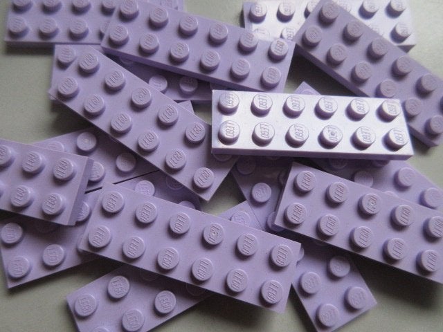 nr. 5522, 16 licht lavendel platte platen 2x6, Ophalen of Verzenden, Zo goed als nieuw, Complete set, Lego