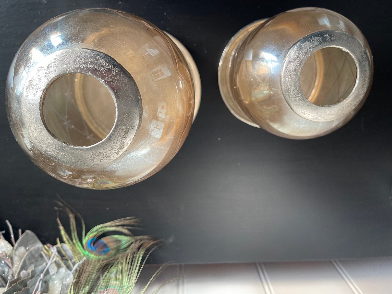 Riviera Maison Stolp - Luxe Diamond Carved Dome, Glas, Ophalen of Verzenden, Zo goed als nieuw, Geslepen