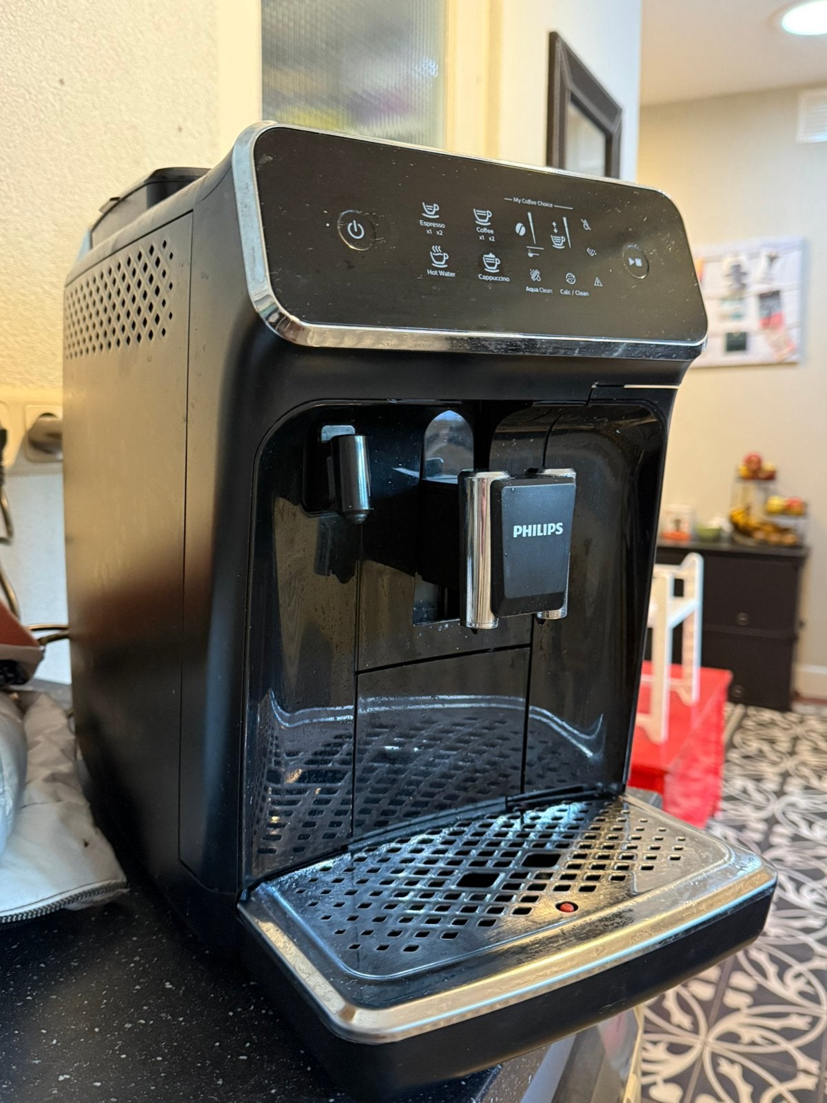Bonenmachine met melkopschuimer, Witgoed en Apparatuur, Koffiezetapparaten, Ophalen, Gebruikt, Koffiemachine, Koffiebonen
