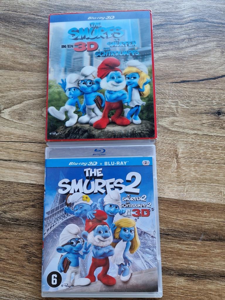 De Smurfen 1 en 2 Blu-ray 3D + Blu-ray, Ophalen of Verzenden