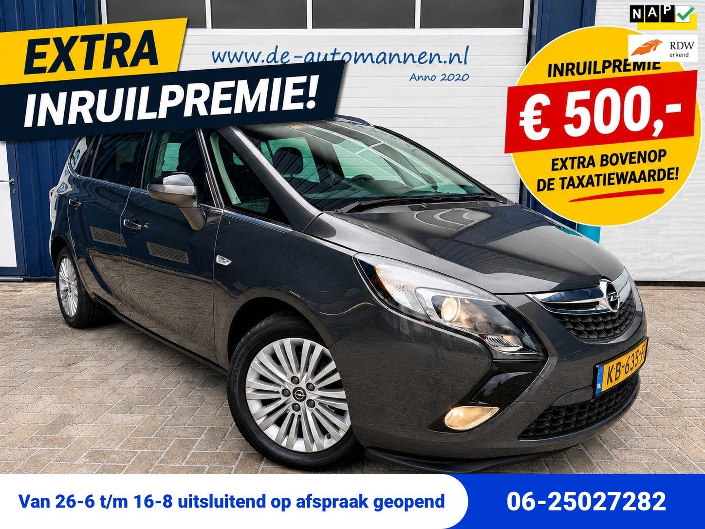 Opel Zafira Tourer 1.4 Turbo 140 pk Automaat Edition 7pers /, 15 km/l, Gebruikt, 4 cilinders, 7 stoelen