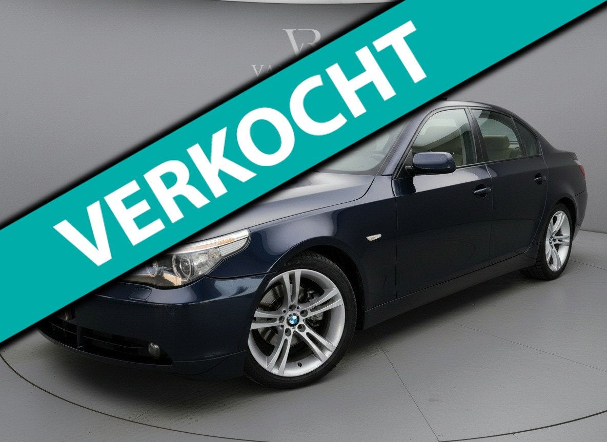 BMW 5-serie 525i Executive|Clima|Dak|Leder|Navi|Xenon!, Auto's, Automaat, Achterwielaandrijving, Gebruikt, Zwart