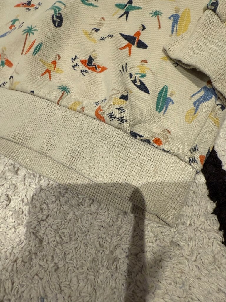 Foto 7 van Gebruikt wit print Tape a L'oeil sweater trui 104 (4y) Holid