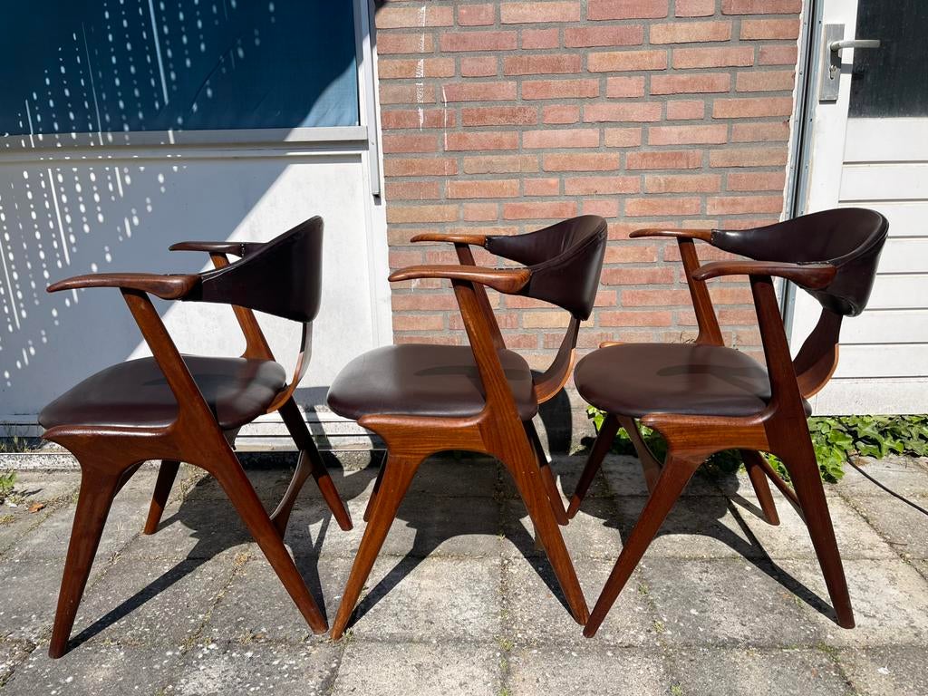 3 prachtige koehoorn stoelen Louis van Teeffelen, Ophalen, O, Twee, O