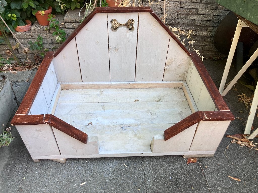 Hondenbed frame van hout, Dieren en Toebehoren, Hondenmanden, Ophalen, Gebruikt, Overige