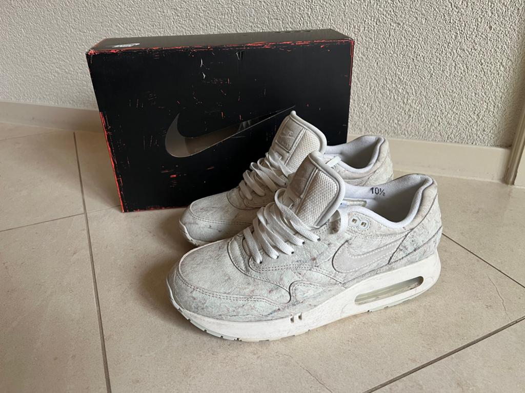 Nike Air Max 1 '86 OG 'Museum Masterpiece' sneakers mt. 44,5, Kleding | Heren, Schoenen, Wit, Ophalen of Verzenden, Sneakers of Gympen