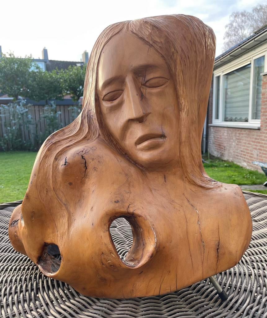 Sculptuur - Vrouwenhoofd - Kunstenaar Roland Coene, Antiek en Kunst, Kunst | Beelden en Houtsnijwerken, Ophalen of Verzenden