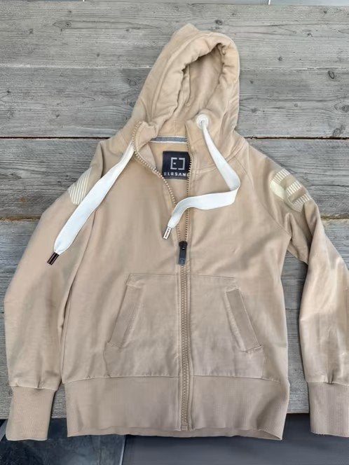 Elsband sweatvest/ zipped-rits hoodie, Beige, maat M, Kleding | Dames, Maat 38/40 (M), Beige, Nieuw, Ophalen of Verzenden
