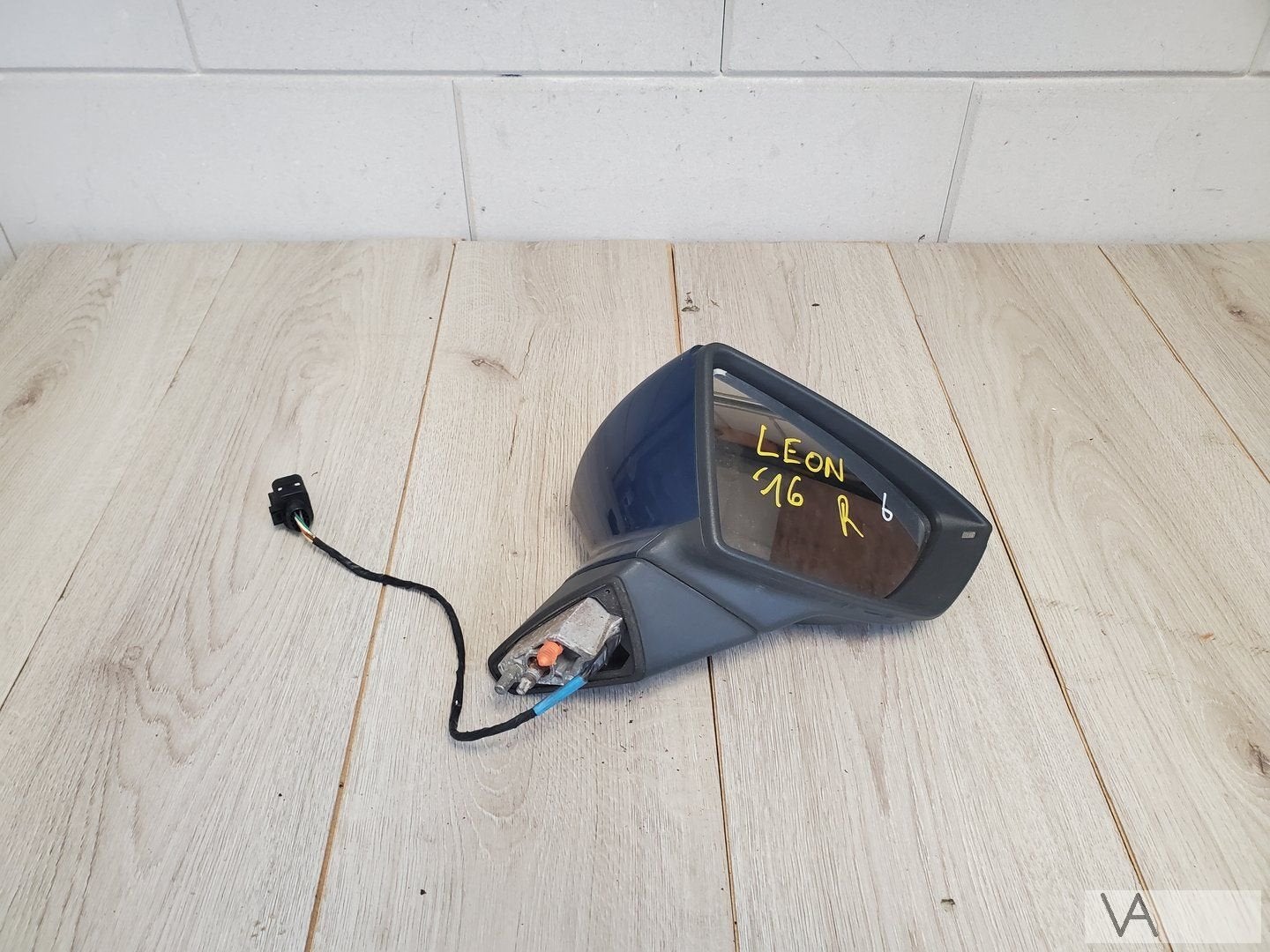 Seat Leon 5f 2012 - 2020 spiegel rechts blauw krasje €50, Auto-onderdelen, Spiegels, Gebruikt, -, -, Ophalen of Verzenden