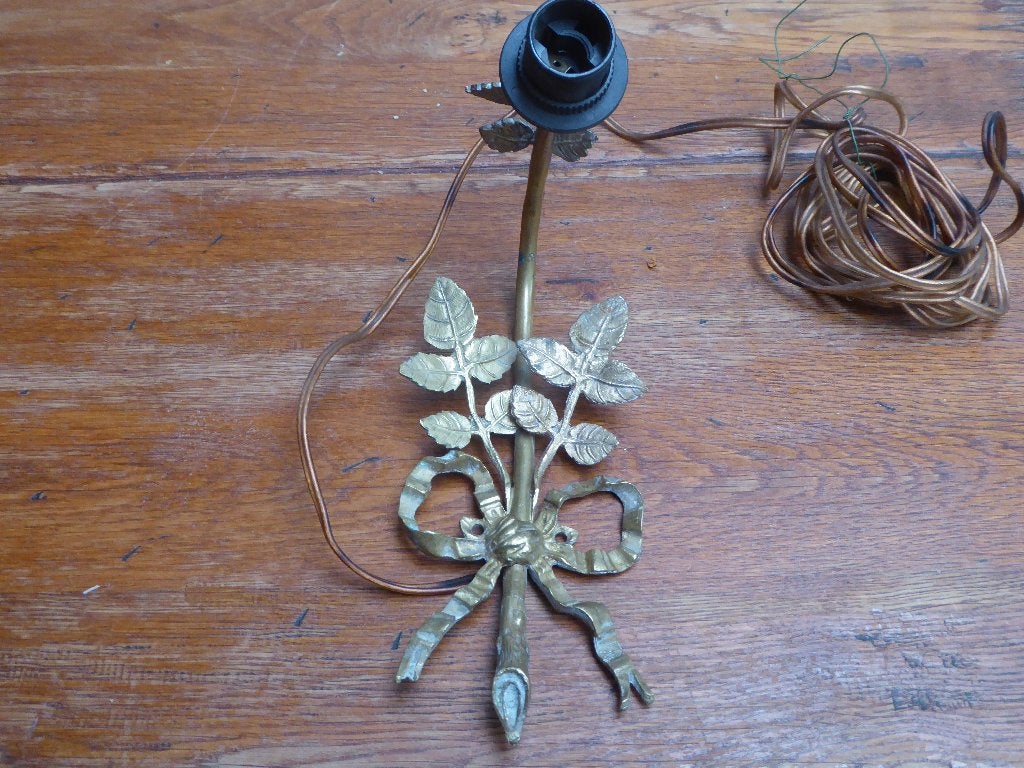 Barok messing wandlampje