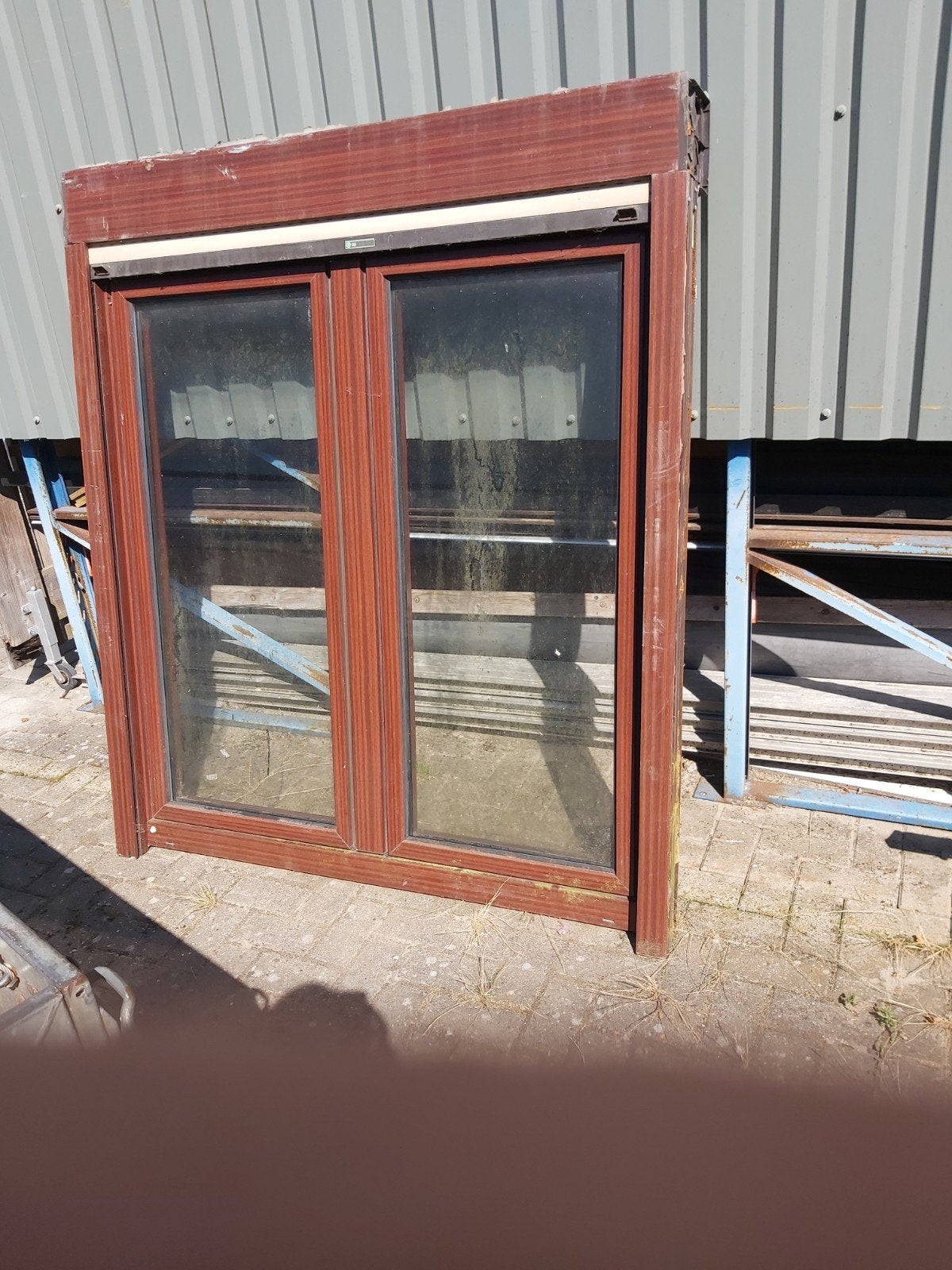 te koop kunststof kozijn, Doe-het-zelf en Verbouw, Kozijnen en Schuifpuien, Kunststof, Raamkozijn, 75 tot 150 cm, Ophalen