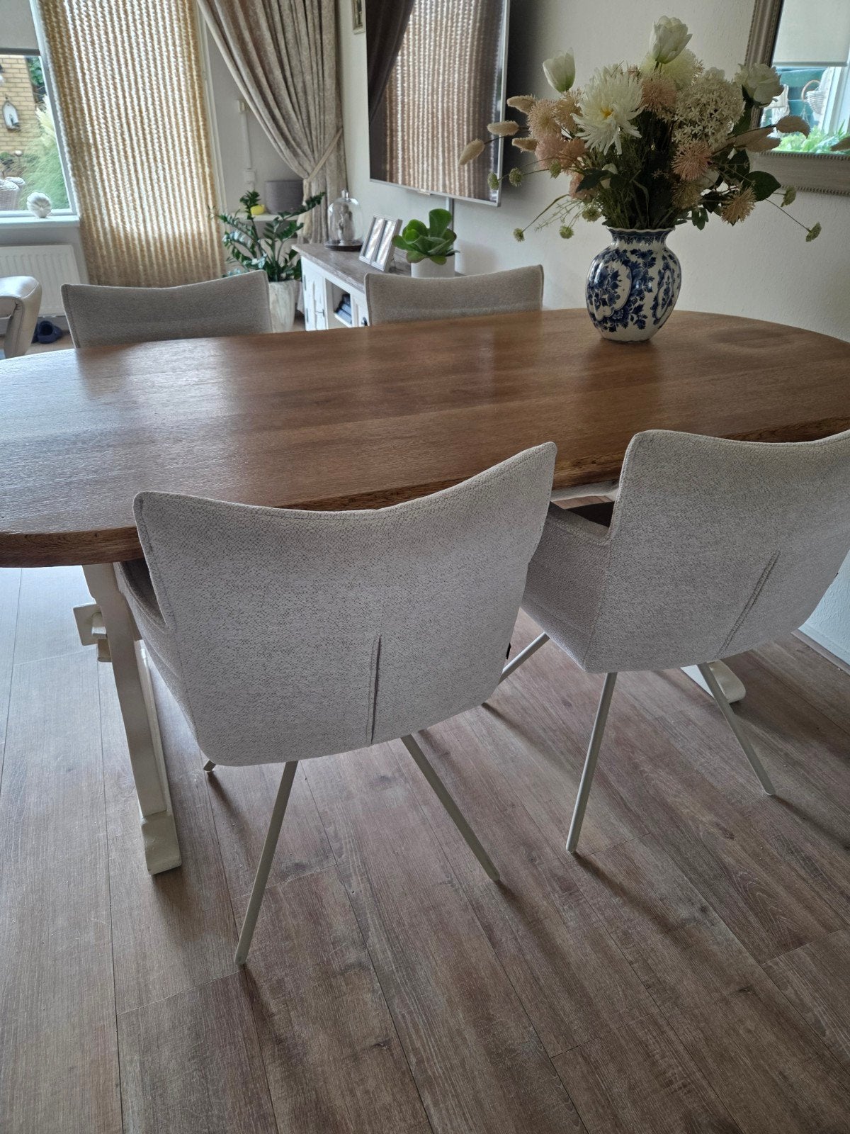 eetkamertafel / stoelen, Ophalen, Gebruikt, 4 tot 6 stoelen
