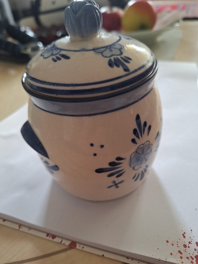 Mosterdpot Delfts blauw, Ophalen of Verzenden