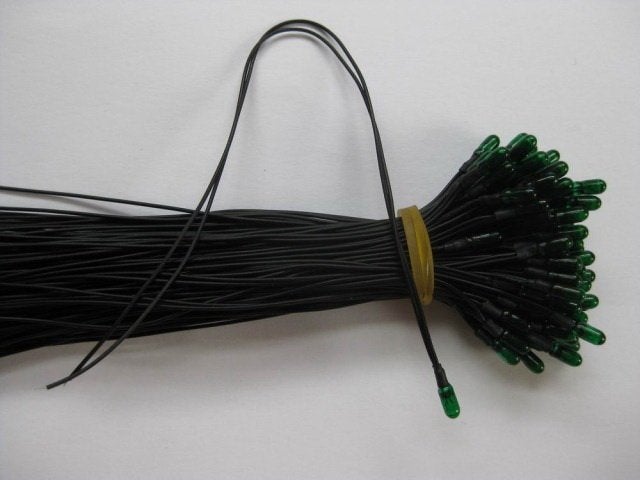 10stuks 6Volt lampjes GROEN met aansluitsnoer (114G), Overige merken, Gebruikt, Gelijkstroom of Wisselstroom, Overige typen