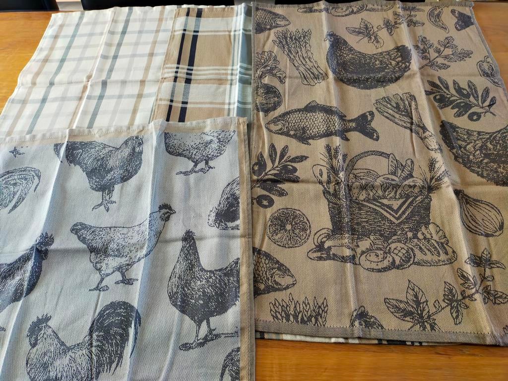 PASEN KEUKENDOEK THEEDOEK PAASHAAS KIP PAASEIEREN VINTAGE, Huis en Inrichting, Ophalen of Verzenden, Nieuw, Theedoek of Handdoek