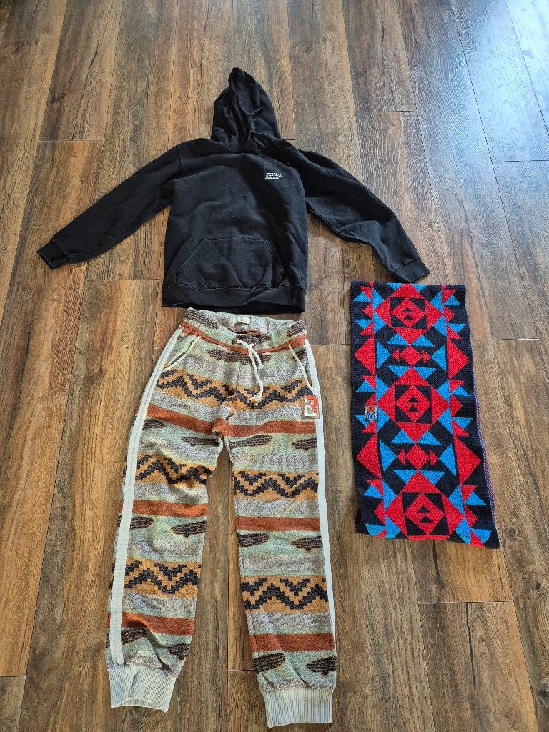 Scotch & Soda Joggingbroek Maat 152 met Hoodie en Sjaal, Gebruikt, Trui of Vest, Ophalen of Verzenden, Scotch & Soda