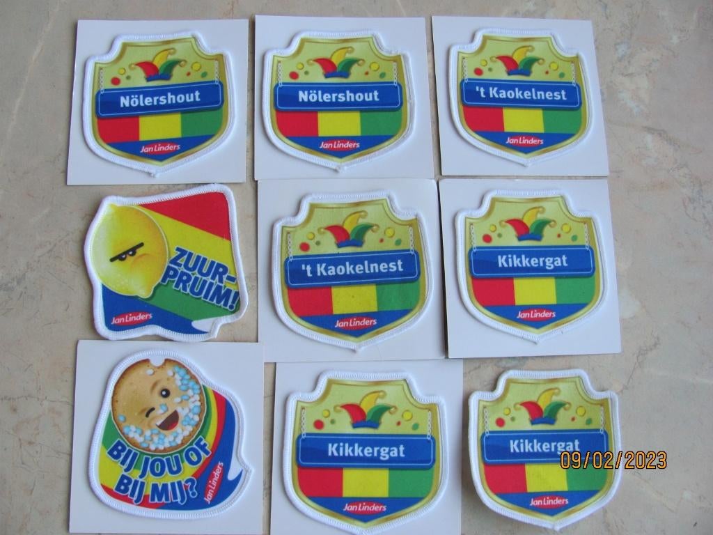 NIEUW 8x Jan Linders Carnaval EMBLEMEN plekkers KLEDING 2018, Kleding | Dames, Carnavalskleding en Feestkleding, Carnaval, Nieuw