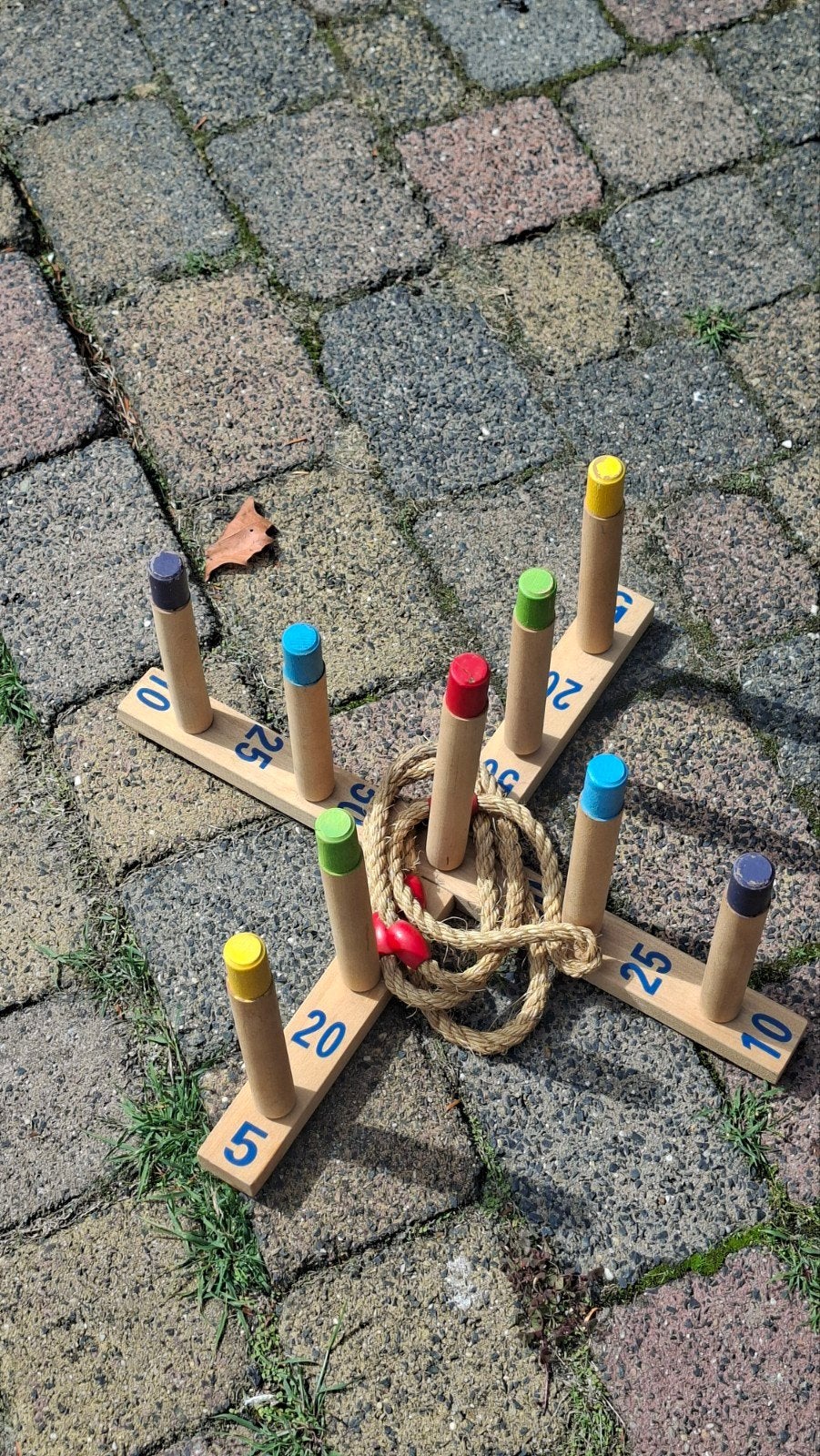 Ringwerpspel voor buiten - Klassiek houten spel, Ophalen of Verzenden, Gebruikt