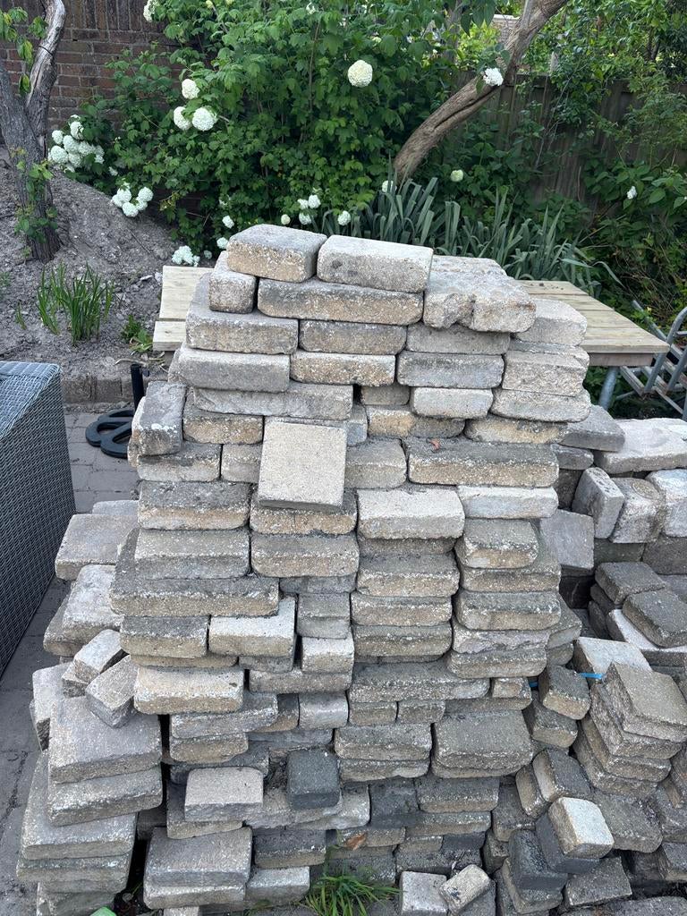 Tuintegels, Tuin en Terras, Tegels en Klinkers, Ophalen, Gebruikt, 5 tot 10 m², Beton