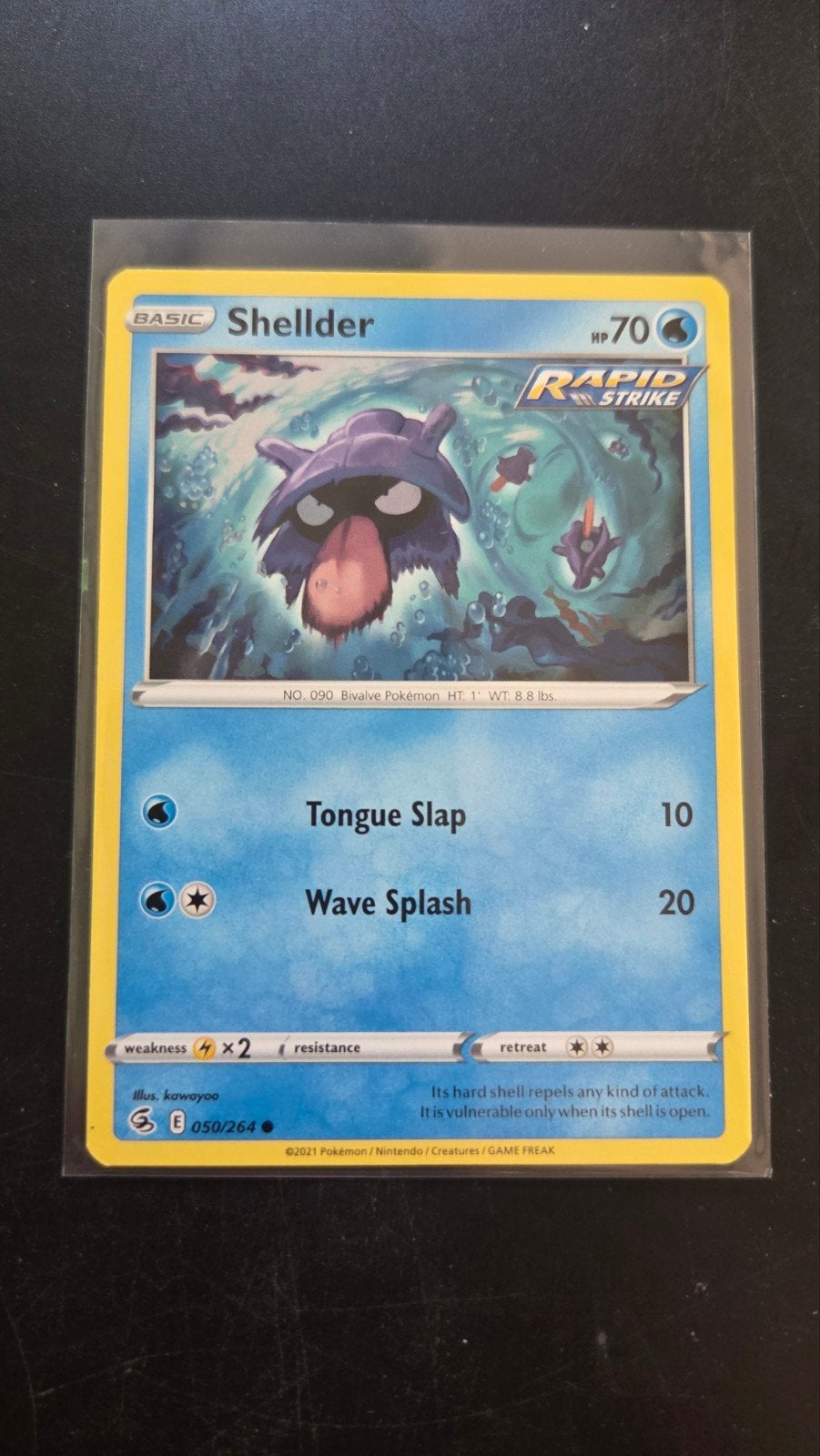 Shellder 050/264 Fusion Strike Pokémon Kaart, Verzenden, Zo goed als nieuw, Losse kaart