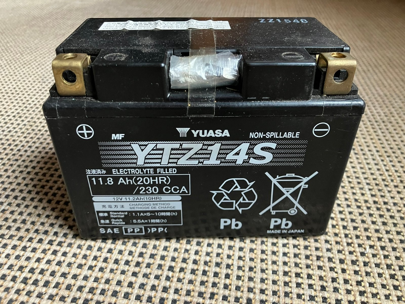 Yuasa YTZ14S accu, Ophalen of Verzenden, Zo goed als nieuw