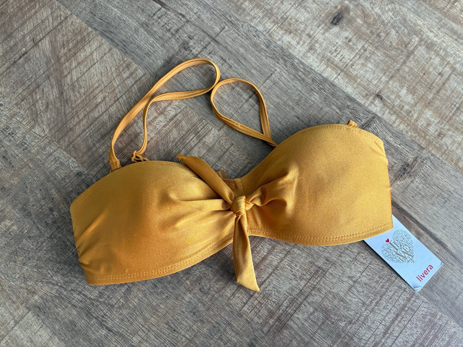 Livera Bikini Top 36B -  goudgeel -Nieuw met kaartjes, Ophalen of Verzenden, Nieuw, Geel, Bikini
