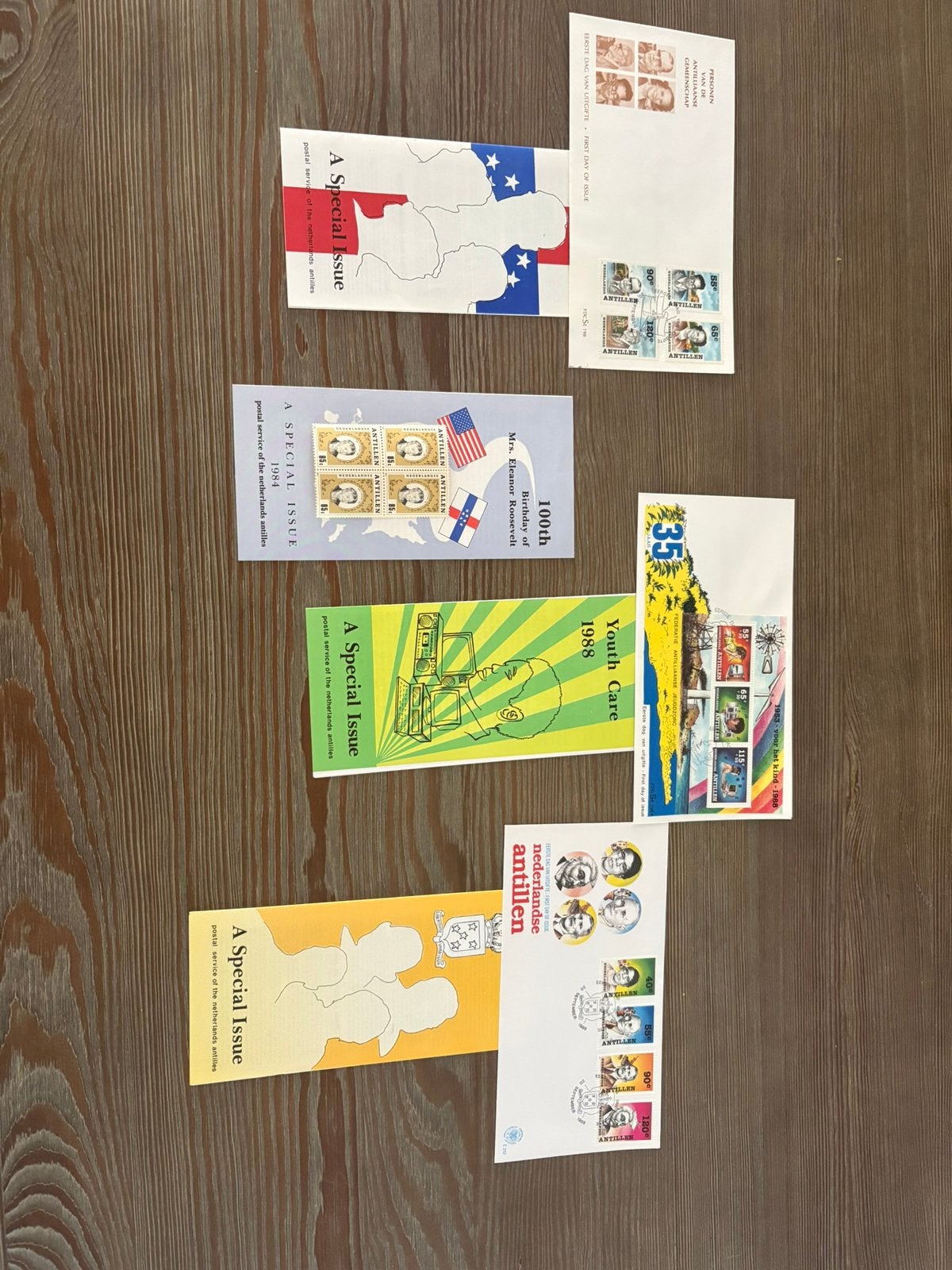 1e dag enveloppen nederlandse Antillen, Ophalen of Verzenden, Gestempeld
