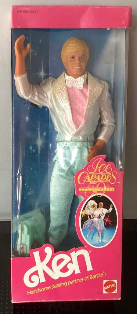 Vintage Barbie USA, 1989 Ice Capade Ken ,Schaatser OVP, Verzamelen, Ophalen, Nieuw, Fashion Doll