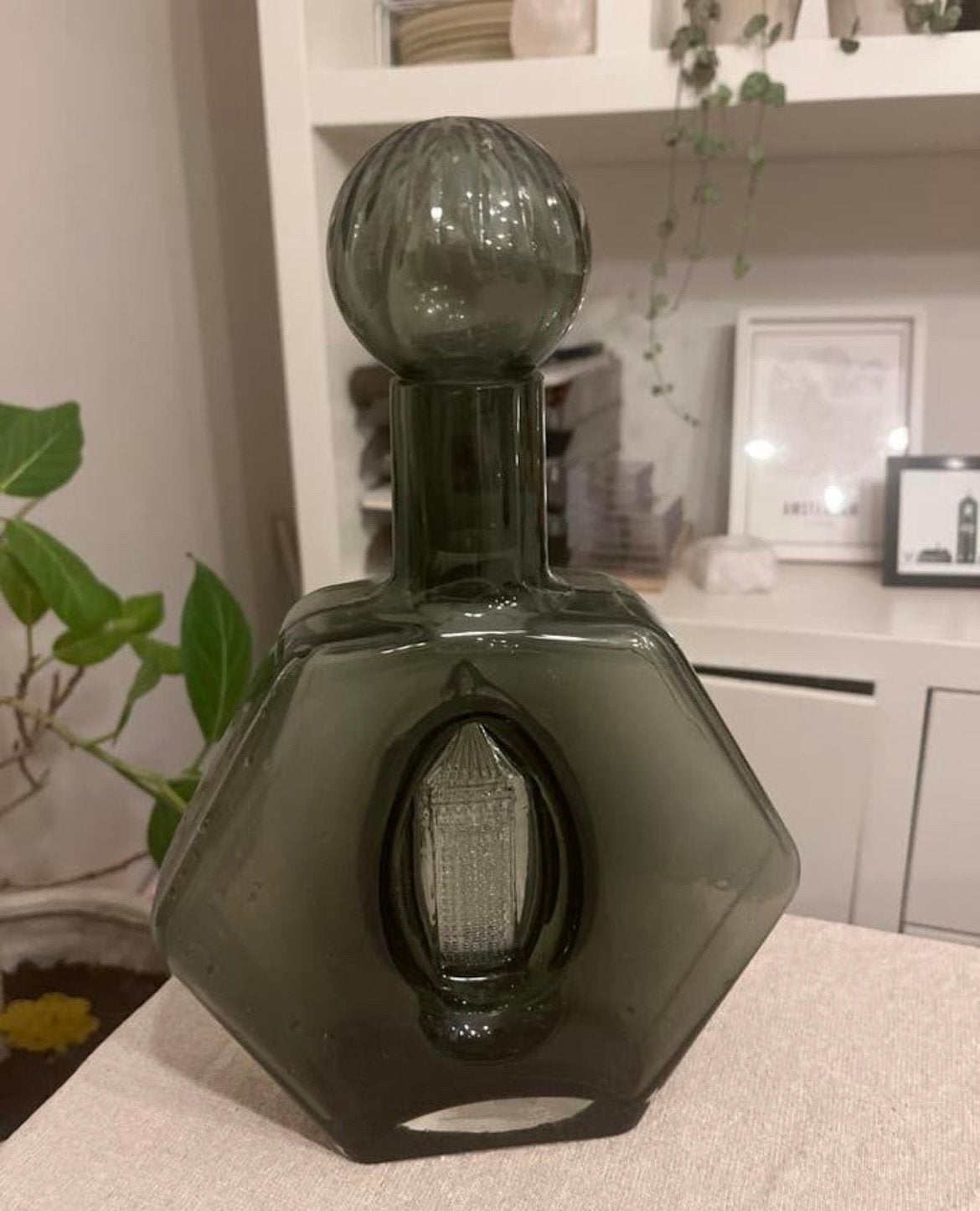 Unieke glazen fles big ben miniatuur toren engeland londen n, Ophalen