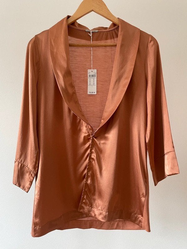 Intimissimi 100% zijden pyjama / top maat S koper kleurig, Intimissimi, Ophalen of Verzenden, Nieuw, Maat 36 (S)